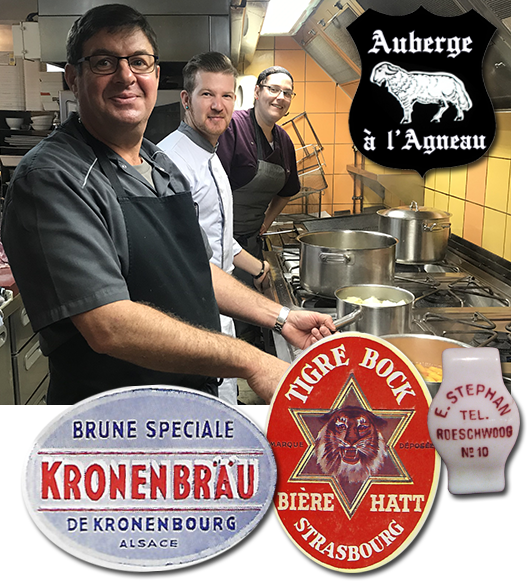 La brigade de cuisine de l'Auberge à l'Agneau